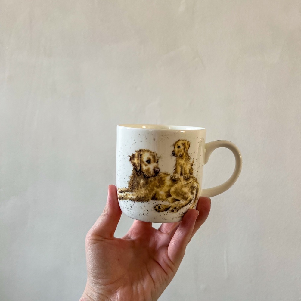 Royal Worcester White Mug with Dog Design
